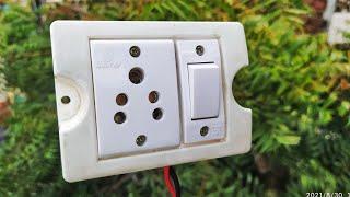 How to make an extension box  One Sockets +  one Switch box wiring  Single Socket Extension Board