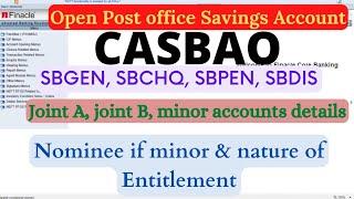 How to open Post office savings accounts in finacle SB account