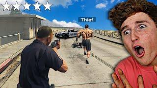 Playing GTA 5 As The POLICE In A 5 Star Chase.. Mods