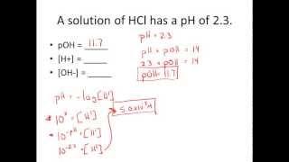 Given pH & pOH Solve for H+ & OH- Practice Problems