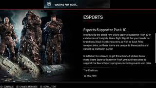 Gears of War 4 - New Update ESports Supporter Pack 10