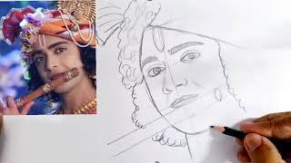 Sumedh Mudgalkar krishna drawing  Radhakrishna serial Sumedh Mudgalkar