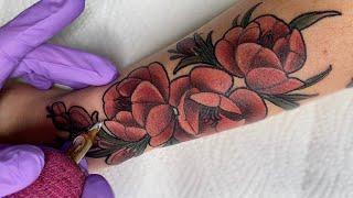 Flower Tattoo Timelapse - Neotraditional