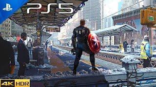 PS5 Marvels Avengers CAPTAIN AMERICA Gameplay 4K HDR 60 FPS