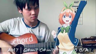 GOTOUBUN NO HANAYOME ∬ ED song guitar chord cover - Hatsukoi 中野家の五つ子「はつこい」『五等分の花嫁∬』 ギター弾き語り