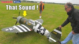 BIG MOKI 250cc RADIAL P-47 JUG AND CORSAIR *AWESOME and GLORIOUS SOUND*