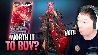 How much is Benedetta Ducati Panigale V4S Rider? New Skin Review & Gameplay  Mobile Legends