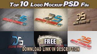 TOP 10 LOGO MOCKUP PSD File Free Download