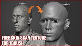 Get FREE Skin Scan Texture and HOW TO apply it in ZBrush EASY