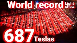 430. World record Tesla light show in Finland 687 Teslas
