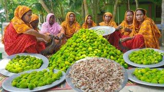 Spiny Gourd & Shrimp Recipe - Kakrol Bhaji Cooking in Village - Food for 450+ Villagers