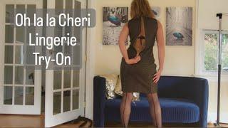 Oh la la Cheri Lace Teddy & Black Stockings Try-On  Fit Nice Over 50  Reba Fitness