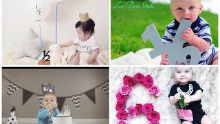 Half year baby birthday photography ideas   6 months birthday photoshoot ideas  #babyphotography