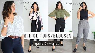 Must Have Office Tops  Swiss Dot Tie Neck..  Build A Basic Work Wardrobe