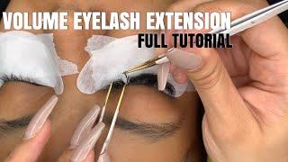 Full Volume Eyelash Extension Tutorial  EYELASH EXTENSION 101