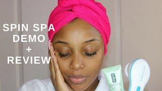 Spin Spa facial cleansing brush  Demo + Review