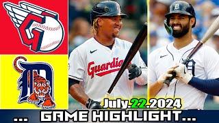 Cleveland Guardians vs. Detroit Tigers 072224 Game Highlights  MLB Season 2024