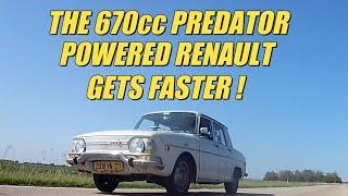 S4 E29.  We find out how fast the dual carburetors make the 670 cc Predator powered Renault