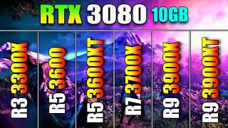 R3 3300X vs R5 3600 vs R5 3600XT vs R7 3700X vs R9 3900X vs R9 3900XT  RTX 3080 10GB PC Gameplay