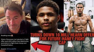 Shakur Stevenson Rejects 10 million Devin Haney Future Fight CAP