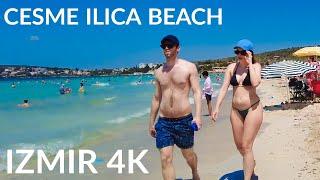 A Walk on ILICA Beach Turkeys Thermal Beach  Izmir Çeşme 2023 4k 60fps