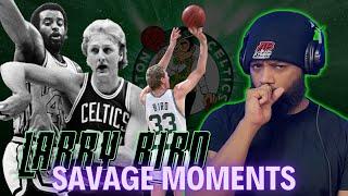 LARRY BIRDS MOST SAVAGE MOMENTS  SPORTS REACTION