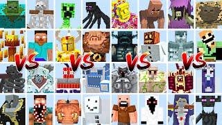 ALL MOST POWERFUL MOBS TOURNAMENT  Minecraft Mob Battle