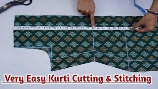 KurtiSuit Cutting and Stitching Step by StepEasy Kurti Cutting for Beginner with Useful SewingTips