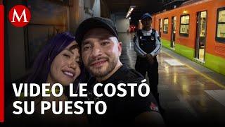 Suspenden a policía que participó en el video de Luna Bella en el Metro de CdMx