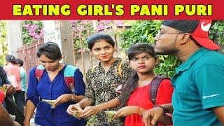 Eating Girls Pani Puri Prank  ফুচকা চুরি করে খাওয়া  Prank On Cute Girl  KKF - 2019