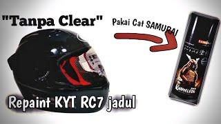 REPAINT HELM KYT RC7 WARNA HITAM GLOSY  AUTO GANTENG