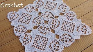 Ажурный КВАДРАТНЫЙ МОТИВ вязание крючком Easy Crochet square motifs