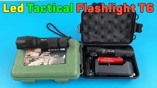 Led Tactical Flashlight T6 With 5 Light Modes  Unboxing TV