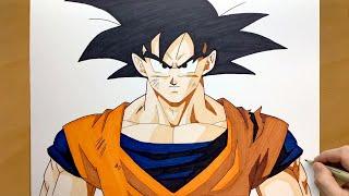 how to draw Son Goku from DRAGON BALL  step by step  DRAGON BALL  draw anime