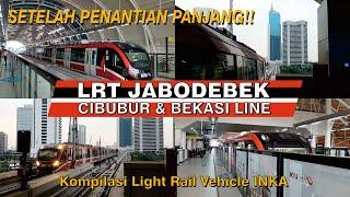LRT JABODEBEK LIN CIBUBUR & BEKASI RESMI DIBUKA  Kereta LRV INKA in Action