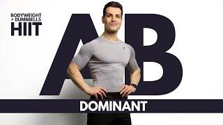 30 Min ABS-DOMINANT DB + BODYWEIGHT HIIT Workout  Cardio & ABS