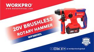 WORKPRO 20V BRUSHLESS ROTARY HAMMER  BRUSHLESS ROTARY HAMMER  BRUSHLESS POWER TOOL