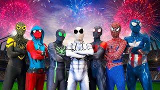SUPERHEROs Story  SUPER SPIDER-MAN FULL COLOR TEAM Vs SUPER BADGUY TEAM #1  Funny Live Action 