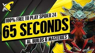 SPIDER 24 100% Free To Play Team In 65 Seconds  RAID Shadow Legends