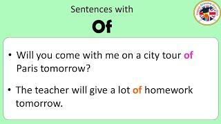 Sentences with Of Of in a Sentence Sentences about Of