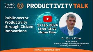 Public-sector Productivity through Citizen Innovations