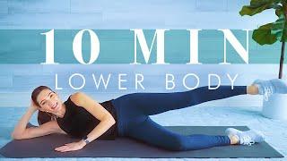 10 minute Lower Body Workout  Floor Exercises for Legs & Glutes