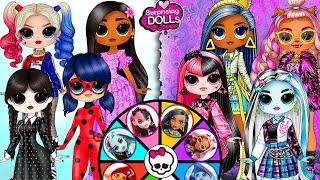 Marinette Elsa Wednesday Isabela cosplay Monster High G3  SurprisingDolls Paper DIY