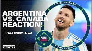  FULL REACTION  Messi SCORES as Argentina WIN 2-0 vs. Canada in Copa America  Futbol Americas