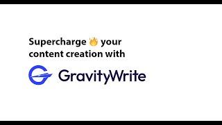 Introducing GravityWrite