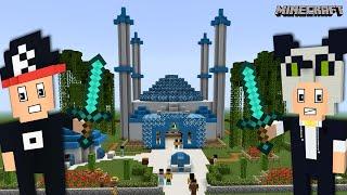 Minecraftta Cami Yaptık HeronPuppy Köyü - Panda ile Minecraft