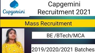 Capgemini Recruitment 2021 Capgemini Fresher Recruitment