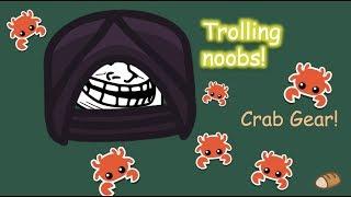 Starve.io trolling  CRAB GEAR & HOOD 