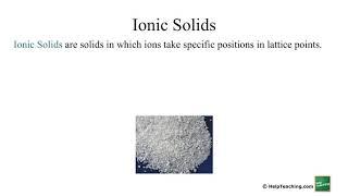 Solid Structures and Types  Chemistry Lesson