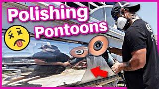 How To Polish Pontoons & Remove Sharkhide Metal Protectant  Boat Detailing Tutorial